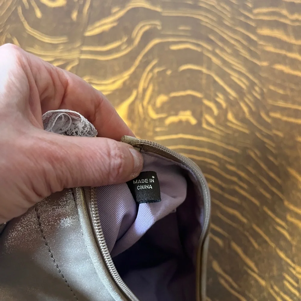 Coach Shimmer Finish Tan Leather Mini Shoulder Bag - Picture 5 of 11